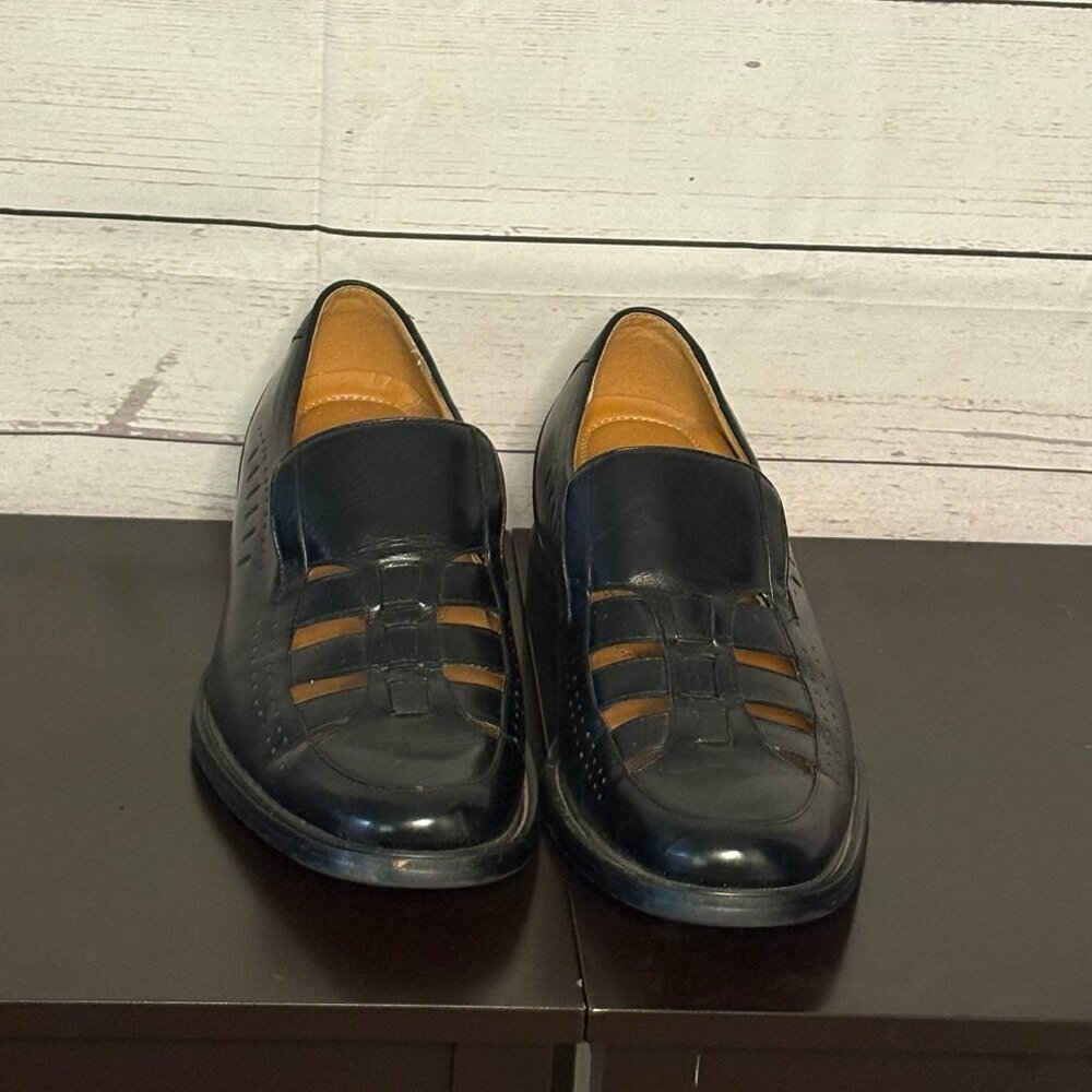 Toto Mens Black Dress Shoe‎ with Cut Out Detail US10 - Picture 2 of 7